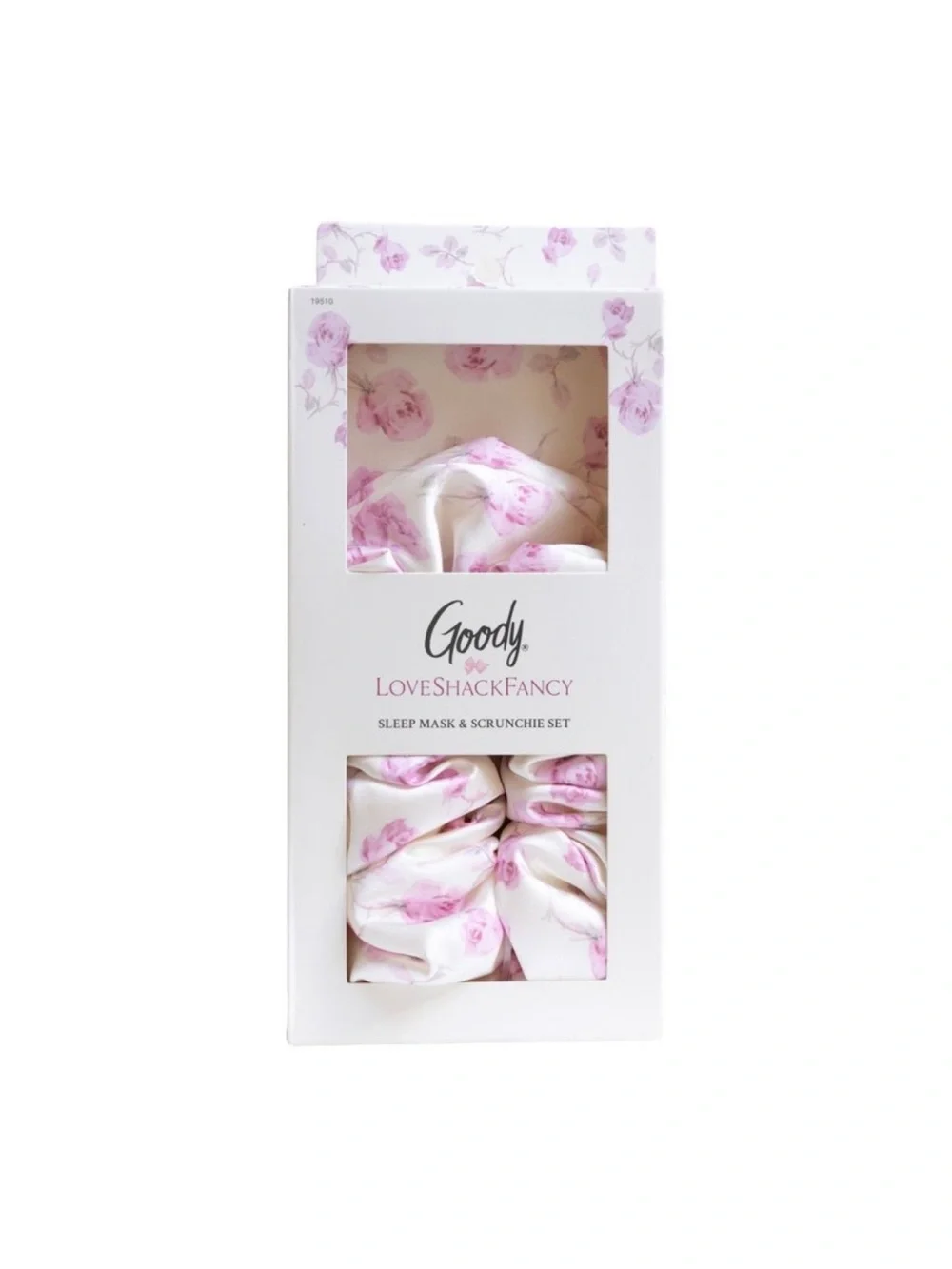 Target x LoveshackFancy floral Goody Ribbon Rosa Eye Mask + Scrunchie